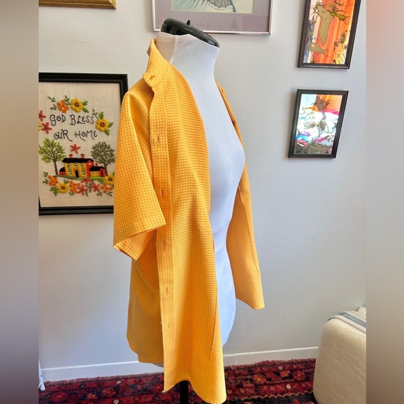 Vintage 90s ESPRIT Button-Up Shirt – XL, Orange/Yellow Pink Checkered - Picture 13 of 13